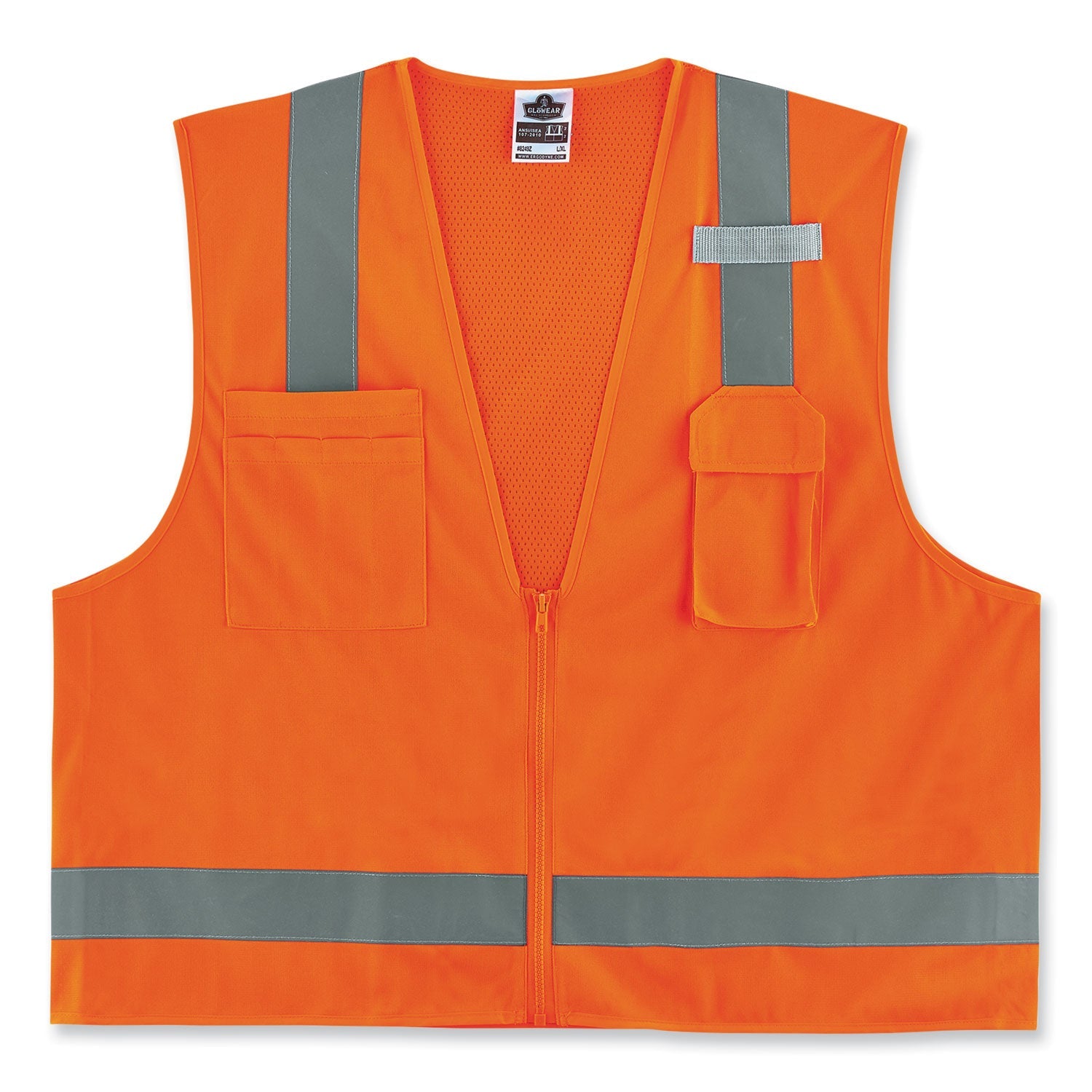 ergodyne-glowear-8249z-s-single-size-class-2-economy-surveyors-zipper-vest-num-ego24514_1